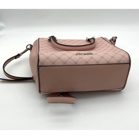 Steve Madden Crossbody Pink Faux Leather Logo BKIA Shopper Bag Straps & Handles - Picture 7 of 10